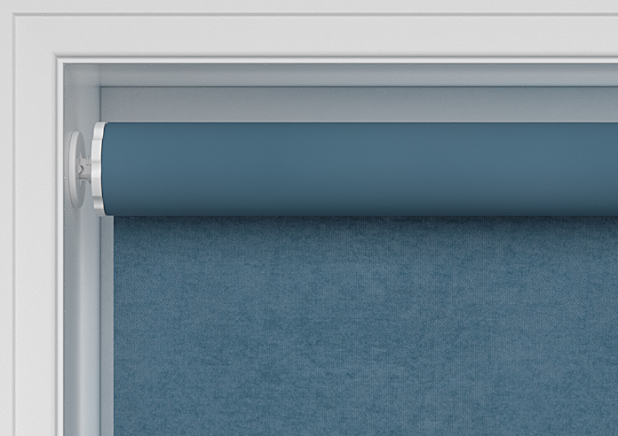 Flori Faux Suede (Blackout), Blue Jean - Twist&Fit Roller Blind - Image 9